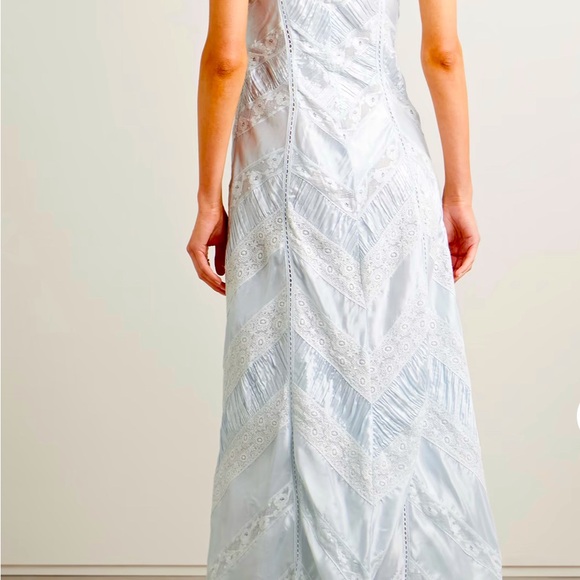 LOVESHACKFANCY Josanne satin and cotton-lace dress - Picture 3 of 4